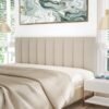 Tbfit Wall Mounted Headboard, Peel and Stick Headboard Queen,Soundproof Wall Panels 3D Tufted Floating Dorm Bed Pack of 6 Panels Sized,Gery - Image 2