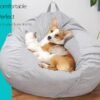 Bean Bag Chair 3Ft Premium Corduroy Ultra Soft Medium Bean Bag Sofa with Memory Foam for Adults Plush Lazy Sofa - Image 7