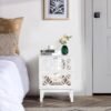 VINGLI White Nightstand, Modern Nightstand with Mirror Front Drawers, Bed Side Table/Night Stand, Wood Nightstand, Mirrored Nightstand with Drawer for Bedroom, College Dorm, Kids’ Room, Living Room - Image 8