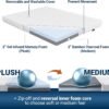 Twin Mattress Topper, Avenco Twin Mattress Topper Memory Foam, 4 Inch Mattress Topper Twin with Removable Cover for College Dorm, Reversible Medium Firm, Comfort CertiPUR-US Foam, White, (T4FM10) - Image 3