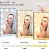 Vanity Mirror with Lights,Makeup Mirror with Lights,23" x 19" Makeup Mirror with 15 Dimmable LED Bulbs,3 Color Lighting Modes,USB Charging Port Touch Control,Sturdy Metal Frame Design,White - Image 3
