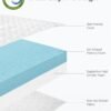 [Twin XL] Mattress Topper, 3" Mattress Topper Twin Extra Long, Memory Foam Mattress Topper Twin XL for College Dorm with Removable Cover and Straps, White - Image 3