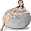 Bean Bag Chair 3Ft Premium Corduroy Ultra Soft Medium Bean Bag Sofa with Memory Foam for Adults Plush Lazy Sofa - Image 2