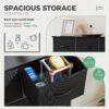 ANTONIA Dresser for Bedroom with 9 Fabric Drawers, Tall Chest Organizer Units for Clothing, Closet, Kidsroom, Storage Tower with Cabinet, Metal Frame, Wooden Top, Lightweight Nursery Furniture, Black - Image 5