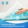 Sweetcrispy Mattress Topper Twin XL, Cooling Gel Infused Memory Foam Bed Toppers for Twin XL Size Bed, 3 Inch Thick Ultra Soft Mattress Pads for Sleeper Sofa, RV, Camper, CertiPUR-US Certified, Blue - Image 5