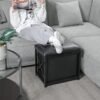 Storage Ottoman, Small Ottoman Foot Rest with Thicker Foam Padded, Faux Leather Ottoman Storage Cubes with Lids Ottoman for Living Room, Bedroom 16.5"*11.8"*15.6" Black - Image 3