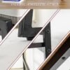 Vintage Metal and Wooden 2-Tier 29.5 INCH Length Desktop Shelves, Computer Desk Bookshelf, Office Supplies Desk Organizer Display Rack, Brown - Image 4