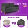 TYBOATLE 55" Modern Fabric Loveseat Sofa with 2 USB Charging Ports, Love Seats Furniture Suitable for Small Spaces, Living Room, Office, Soft Couch Easy to Install (Dark Grey) - Image 8