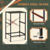 WLIVE Nightstand, Nightstand with 2 Drawers, Bedside Furniture, Night Stand, Small Dresser for Bedroom, College Dorm, End Table with Fabric Bins, Dormitory, Charcoal Black, Size L - Image 7