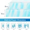 Sweetcrispy Mattress Topper Twin XL, Cooling Gel Infused Memory Foam Bed Toppers for Twin XL Size Bed, 3 Inch Thick Ultra Soft Mattress Pads for Sleeper Sofa, RV, Camper, CertiPUR-US Certified, Blue - Image 3