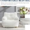 Bean Bag Chair for Adults, Giant Bean Bag Sofa Chair with Armrests, Teddy Plush Lazy Sofa Comfy Chair, Big Comfy Chair with Pocket, for Livingroom Bedroom Apartment - Image 4