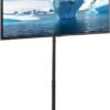 VIVO Extra Tall TV Floor Stand for 13 to 65 inch Screens up to 44 lbs, LCD LED OLED 4K Smart Flat, Curved Monitor Panels, Max VESA 400x400, Tall Pole for Treadmills and Ellipticals, Black, STAND-TV18 - Image 2
