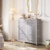 WLIVE Fabric Dresser for Bedroom, Storage Drawer Unit,Dresser with 10 Deep Drawers for Office, College Dorm, Light Grey - Image 3