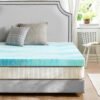 Sweetcrispy Mattress Topper Twin XL, Cooling Gel Infused Memory Foam Bed Toppers for Twin XL Size Bed, 3 Inch Thick Ultra Soft Mattress Pads for Sleeper Sofa, RV, Camper, CertiPUR-US Certified, Blue - Image 2