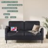 STHOUYN 56" W Fabric Loveseat Sofa with 2 USB, Small Couches for Living Room, Bedroom, Office, Easy Assembly & Comfy Cushion, Dark Grey - Image 4