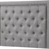 Tavira Allure® College Dorm Headboard - Tufted Rivet - Linen Gray - Image 2