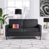 STHOUYN 56" W Fabric Loveseat Sofa with 2 USB, Small Couches for Living Room, Bedroom, Office, Easy Assembly & Comfy Cushion, Dark Grey - Image 8