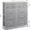 WLIVE Fabric Dresser for Bedroom, Storage Drawer Unit,Dresser with 10 Deep Drawers for Office, College Dorm, Light Grey - Image 4