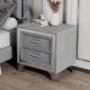 Velvet Nightstand with 2 Drawers, End Table with Storage, Small Dresser, Bedside Table Furniture, Night Stand with Metal Legs for Bedroom, Living Room, College Dorm - Gray - Image 4