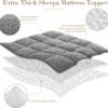 Twin XL Mattress Topper for Single Bed, Cymula Sherpa Mattress Pad for College Dorm Bed 2inch Extra Thick Mattress Cover with 900GSM Down Alternative Soft Pillow Top with 8-21" Deep Pocket, 39x80in - Image 8