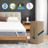 Twin Mattress Topper, Avenco Twin Mattress Topper Memory Foam, 4 Inch Mattress Topper Twin with Removable Cover for College Dorm, Reversible Medium Firm, Comfort CertiPUR-US Foam, White, (T4FM10) - Image 7