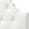 Baxton Studio Morris Modern and Contemporary White Faux Leather Upholstered Button-Tufted Scalloped Twin Size Headboard - Image 4