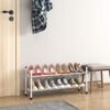 TZAMLI 2-Tier Shoe Rack for Closet, Expandable and Stackable Shoe Organizer Adjustable Metal Shoe Storage Small Shoe Shelf for Entryway Entrance Dorm, White - Image 7