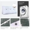WOWMAX Multifunctional Upholstered Headboard Pillow Twin, Button Tufted Headboard Pillows, Portable Dorm Room Fabric Head Board Removable and Washable Corduroy Purple Corduroy - Image 5