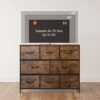 WLIVE Fabric Dresser for Bedroom - Storage Drawer Unit as TV Stand for 32-43 inch TVs - Wide Dresser with 8 Large Deep Drawers for Office, College Dorm, Rustic Brown - Image 10