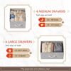 WLIVE Fabric Dresser for Bedroom, Storage Drawer Unit,Dresser with 10 Deep Drawers for Office, College Dorm, Light Grey - Image 6