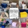 Storage Ottoman Folding Foot Stool Velvet Ottoman Foot Rest with Padded Modern Ottoman with Storage for Living Room Puppy Step Stool 17x13x11in(Yellow) - Image 4