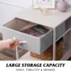 WLIVE Nightstand, End Table with Fabric Storage Drawer and Open Wood Shelf, Bedside Furniture with Steel Frame, Side Table for Bedroom, Dorm, Easy Assembly, Light Grey - Image 7