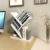 Tree Bookshelf, 3-Tier Book Storage Organizer Shelves Floor Standing Bookcase, Wood Storage Rack for Office Home School Shelf Display for Cd/Magazine-White - Image 2