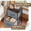 WLIVE Nightstand Set of 2, 2 Drawer Dresser for Bedroom, Small Dresser with 2 Drawers, Bedside Furniture, Night Stand, End Table with Bins for Bedroom, Closet, College Dorm, Dark Grey, Size L - Image 7