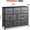 WLIVE Fabric Dresser, Storage Drawer Unit, Bedroom Dresser TV Stand for 32 40 43 inch TV, Wide Dresser with 8 Large Deep Drawers for Office, College Dorm, Dark Grey - Image 4