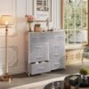 WLIVE Fabric Dresser for Bedroom, Storage Drawer Unit,Dresser with 10 Deep Drawers for Office, College Dorm, Light Grey - Image 5