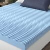 Vibe 4” Wave Convoluted Gel Memory Foam Mattress Topper, Twin XL - Image 8