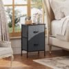 WLIVE Nightstand Set of 2, 2 Drawer Dresser for Bedroom, Small Dresser with 2 Drawers, Bedside Furniture, Night Stand, End Table with Bins for Bedroom, Closet, College Dorm, Dark Grey, Size L - Image 5