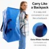 12 Pack Heavy Duty Extra Large Moving Bags W/Backpack Straps - Strong Handles & Zippers, Storage Totes For Space Saving, Fold Flat, Alternative to Moving Box and Storage Bin, Multicolor - Image 5