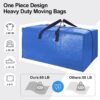 12 Pack Heavy Duty Extra Large Moving Bags W/Backpack Straps - Strong Handles & Zippers, Storage Totes For Space Saving, Fold Flat, Alternative to Moving Box and Storage Bin, Multicolor - Image 6