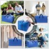 12 Pack Heavy Duty Extra Large Moving Bags W/Backpack Straps - Strong Handles & Zippers, Storage Totes For Space Saving, Fold Flat, Alternative to Moving Box and Storage Bin, Multicolor - Image 7