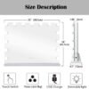 Beahome Makeup Mirror with Lights,10X Magnification,Large Hollywood Lighted Vanity Mirror with 15 Dimmable LED Bulbs,3 Color Mode,Touch Control,Tabletop or Wall-Mounted(23in), White - Image 6