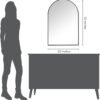 Americanflat 20x30 Framed Black Arched Mirror - Arched Wall Mirror for Bedroom, Entryway Hall, Living Room, and Black Mirror for Bathroom - Curved Arch Mirror for Room Décor - Image 5