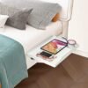 Bedside Shelf for Bed & Top Bunk- College Dorm Room Essentials, Clip On Nightstand Snack Organizer, Floating Bed Side Table Tray Shelfie，Cord Holder for Top Bunk Organizer Bedroom, - Image 3