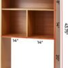 Yak about It® Extra Depth Cube Dorm Desk Bookshelf - Beech - Image 3