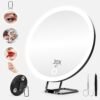 30X Magnifying Mirror with Light, Large 6'' Magnifying Makeup Mirror with Light 30x, Travel Mirror with 30X High Magnification Compact 30x Magnified Mirror with Light, 3 Suction Cup & Adjustable Stand - Image 8