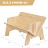 Wooden Tabletop Bookshelf Titled Desktop Bookshelf Cookbook Shelf,Small Bookcases for Magazine Books CDs,Book Rack Desk Book Organizer in Living Room/Office/Bedroom (Burlywood) - Image 4