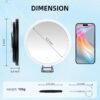 30X Magnifying Mirror with Light, Large 6'' Magnifying Makeup Mirror with Light 30x, Travel Mirror with 30X High Magnification Compact 30x Magnified Mirror with Light, 3 Suction Cup & Adjustable Stand - Image 4
