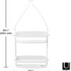 Umbra Flex Hanging Shower Caddy, Bathtub Shelf and Bathroom Organizer, White - Image 3