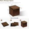 B FSOBEIIALEO Storage-Ottoman Cube-Folding Tufted - Ottomans with Storage, Coffee Table Top Cover, Toy Chest Storage Boxes Footrest stool for Bedroom, Luxury Velvet Fabric 15.7 Inches Brown - Image 4